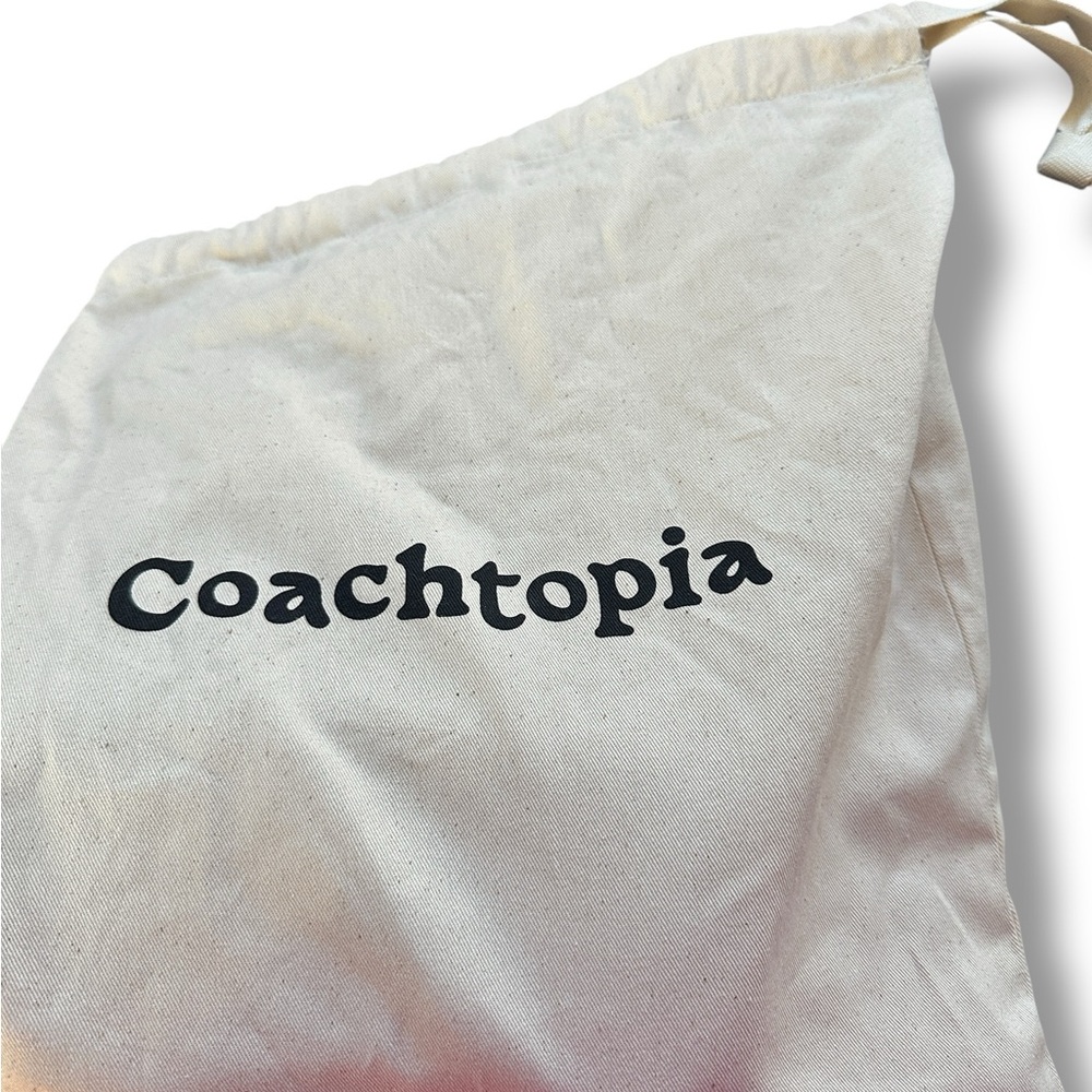 Coachtopia Purple and Orange Wavy Dinky Double Pouch Bag Iris/Sun Orange NWT - Picture 9 of 12